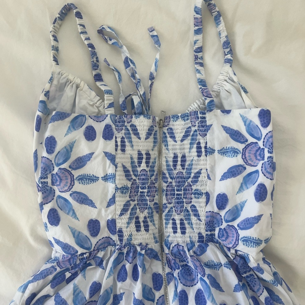 Hill House Blue and White Floral Midi Dress - Picture 4 of 6